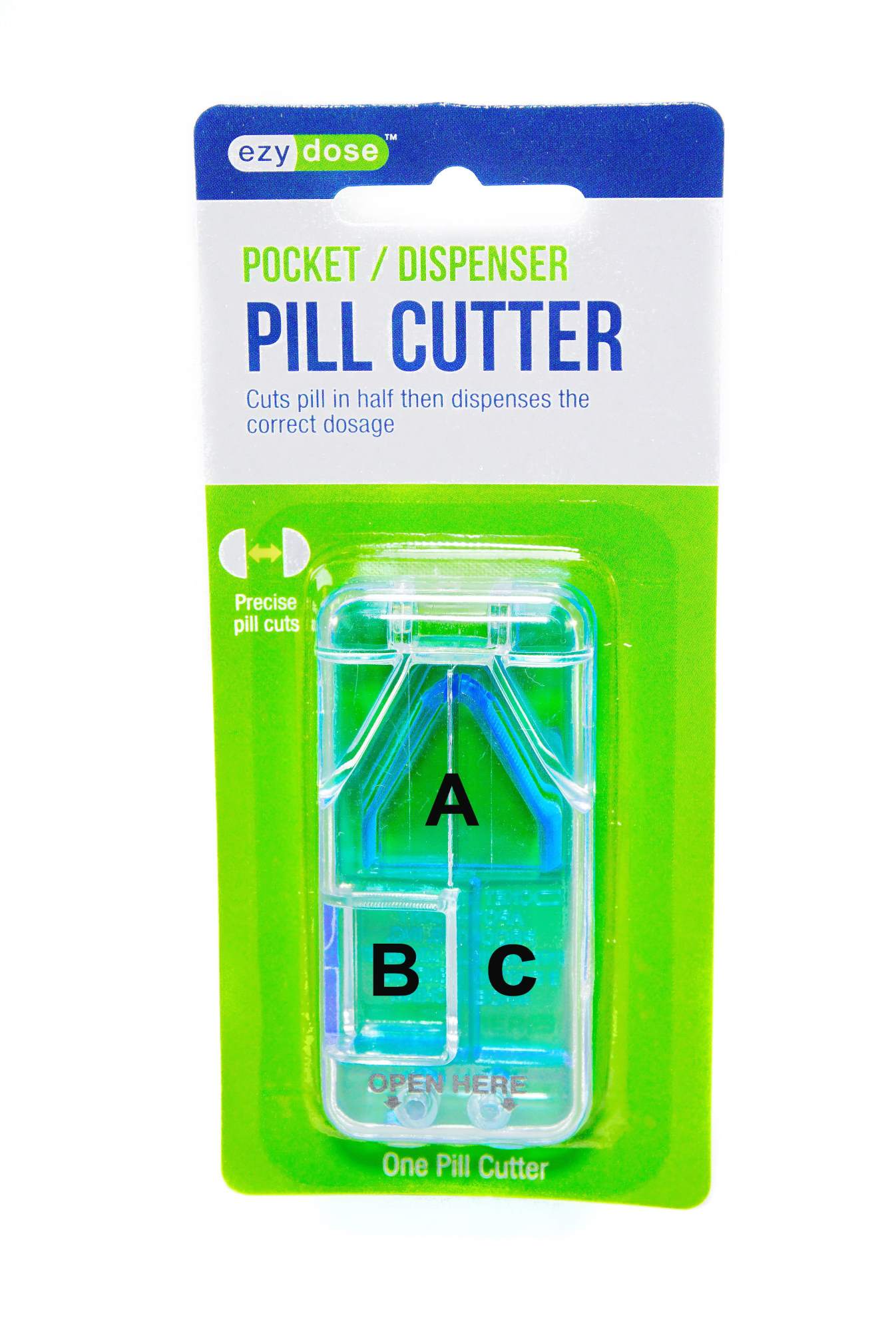 EZY DOSE POCKET / DISPENSER PILL CUTTER SPLITTER PILLS TABLET MEDICINE